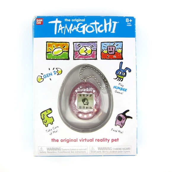 Original Tamagotchi Pink Glitter Shell Digital Virtual Pet Bandai #42882 BAI-R4 - Picture 5 of 11